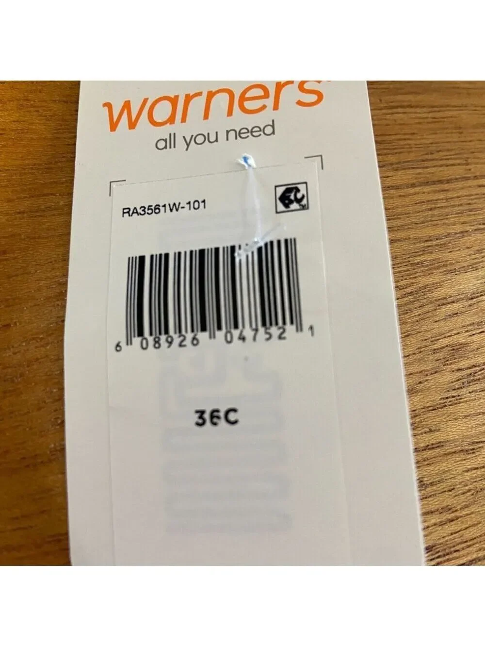 Warner's Women's Blissful Benefits Side Smoothing Wire Bra White  36C NWT